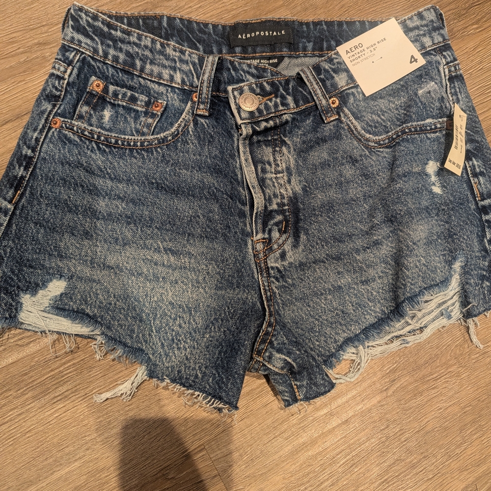 Aeropostale Women's Blue Denim Shorts